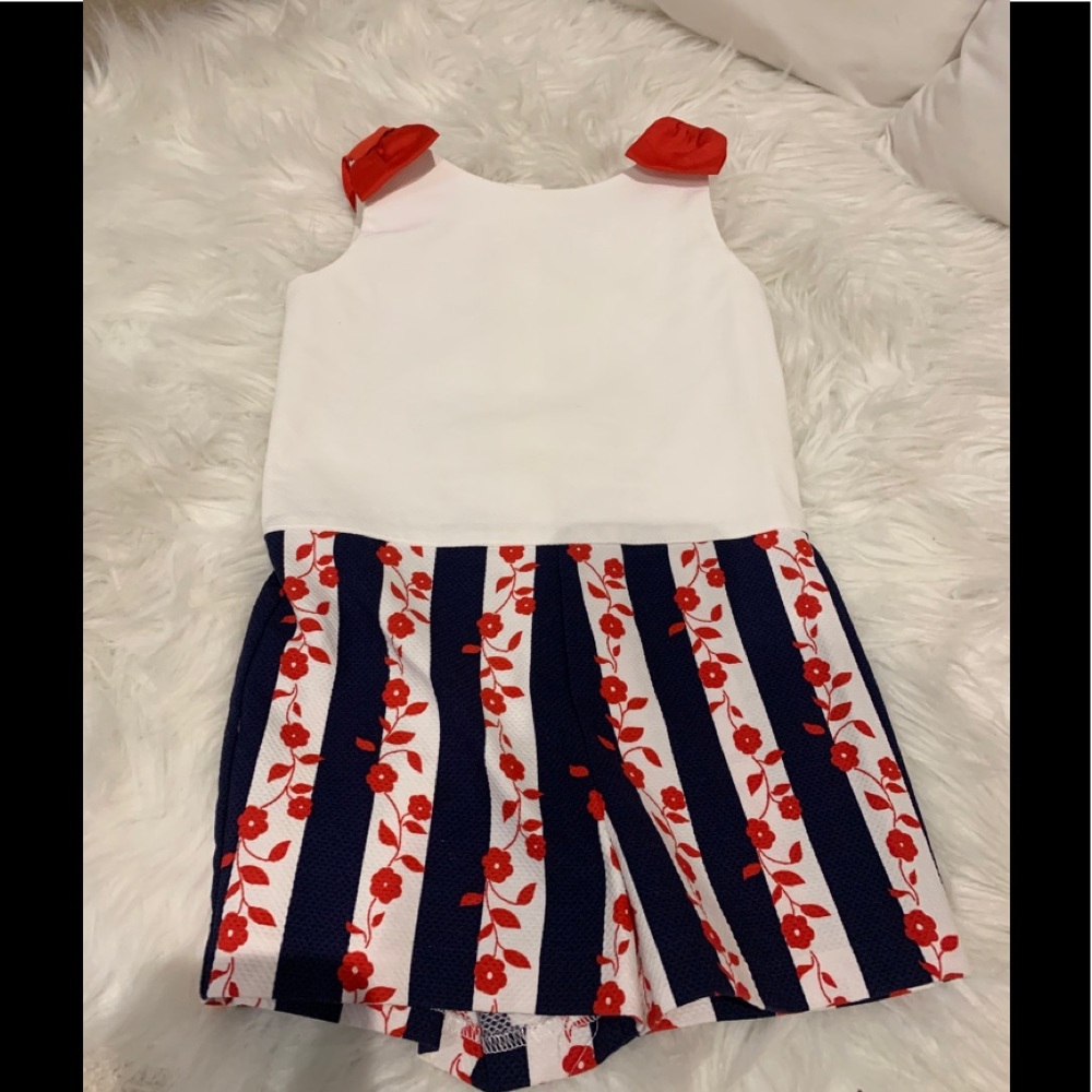 EUC Janie and Jack shorts and  romper size 6